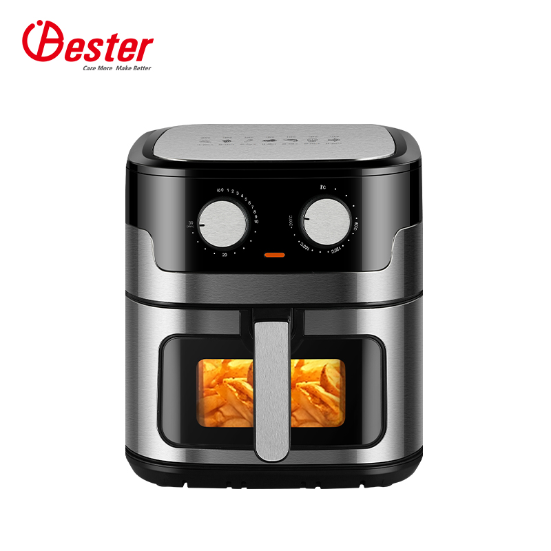 8L Large Capacity Mechanical Air Fryer with Visible Window